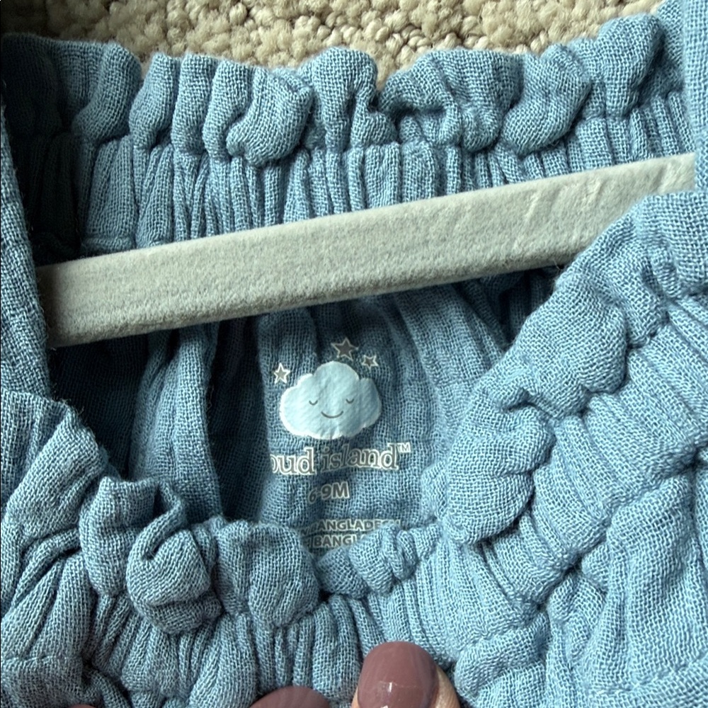 Blue Ruffled Top and Shorts Set - Picture 2 of 5